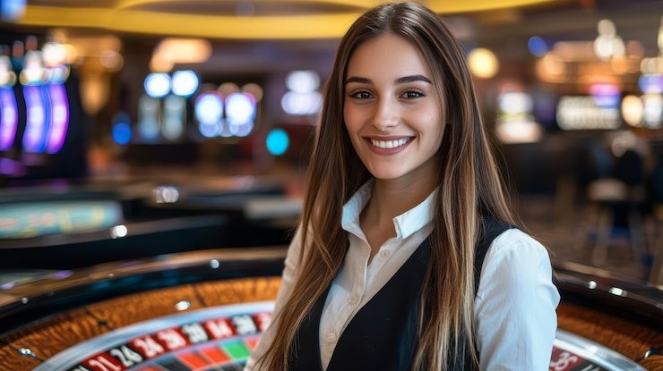 Antarmuka European Roulette live dealer di aplikasi agamslot